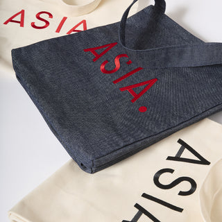 Asia Tote Bag Jeans y Rojo