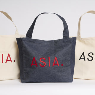 Asia Tote Bag Jeans y Rojo
