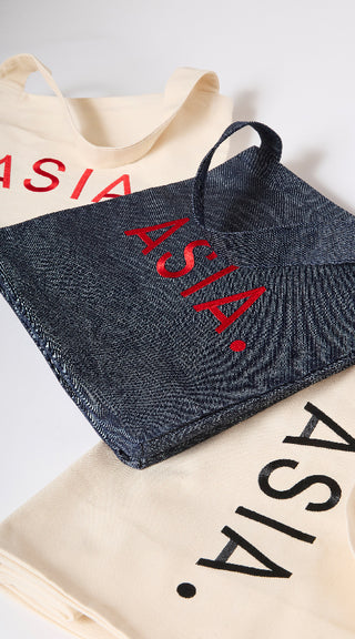 Asia Tote Bag Beige y Negro
