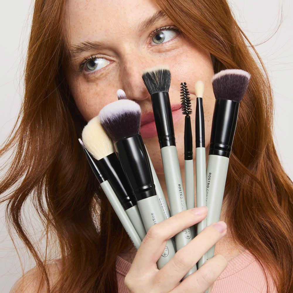 Set de 10 Brochas de Maquillaje + Estuche